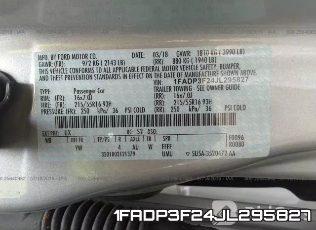 1FADP3F24JL295827 фото 10