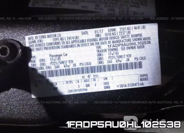 1FADP5AU0HL102538 фото 10