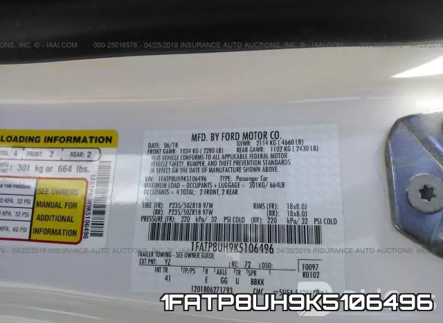 1FATP8UH9K5106496 фото 9