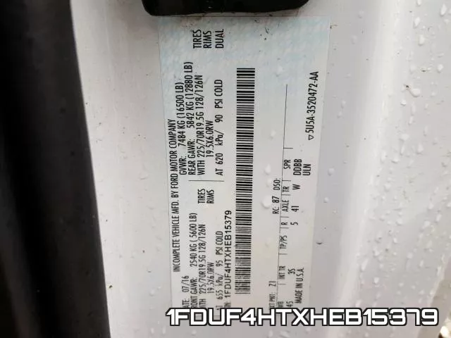 1FDUF4HTXHEB15379 фото 2