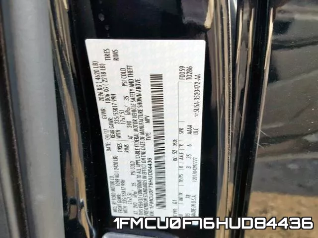 1FMCU0F76HUD84436 фото 2