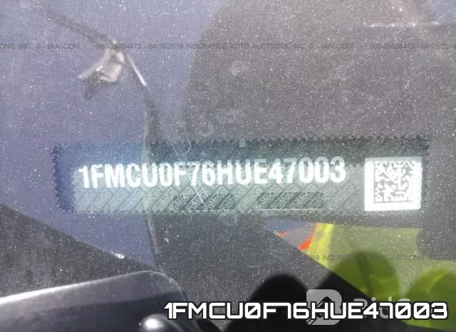 1FMCU0F76HUE47003 фото 10