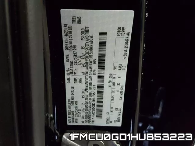 1FMCU0GD1HUB53223 фото 2