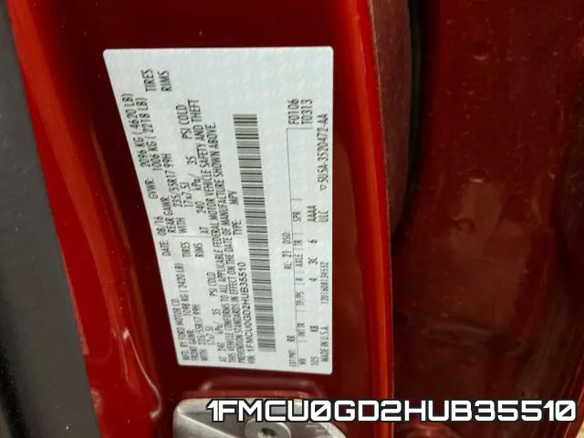 1FMCU0GD2HUB35510 фото 2