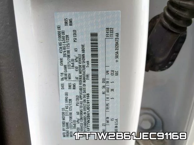 1FT7W2B61JEC91168 фото 2