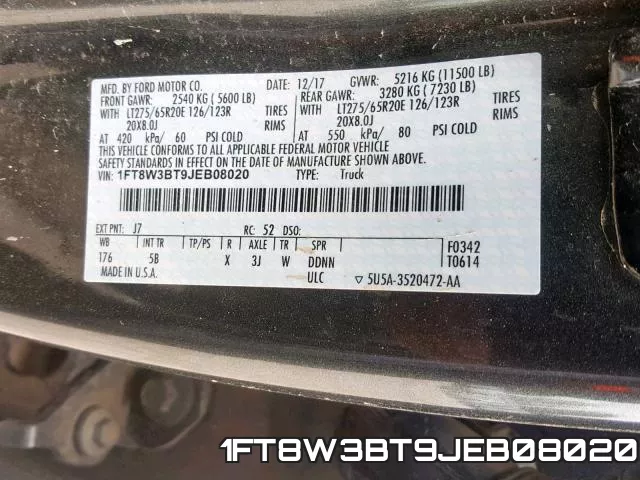 1FT8W3BT9JEB08020 фото 2