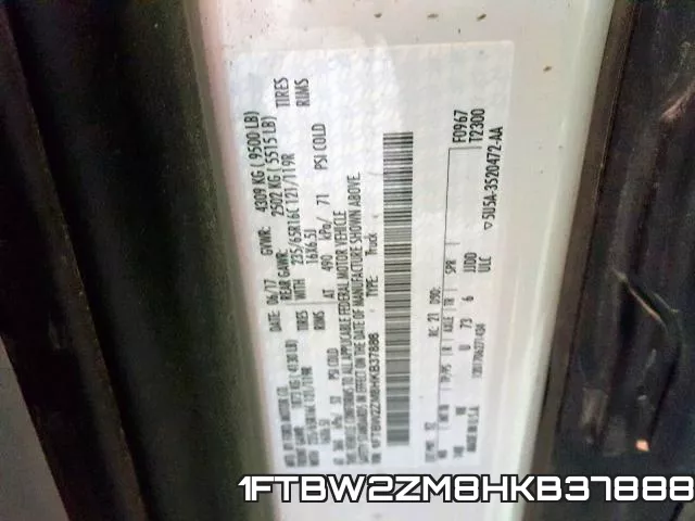 1FTBW2ZM8HKB37888 фото 2