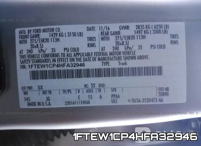 1FTEW1CP4HFA32946 фото 10