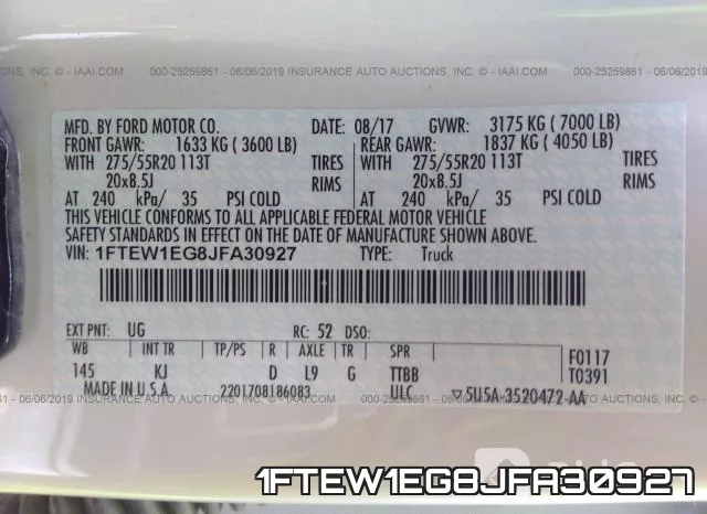 1FTEW1EG8JFA30927 фото 10