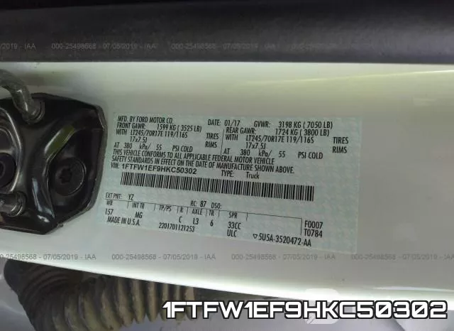 1FTFW1EF9HKC50302 фото 10