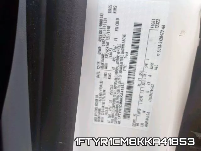 1FTYR1CM8KKA41853 фото 2