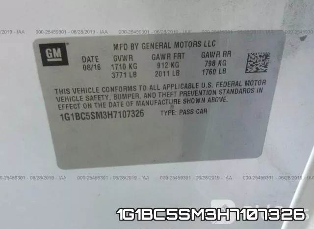 1G1BC5SM3H7107326 фото 10
