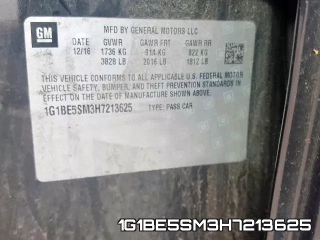 1G1BE5SM3H7213625 фото 2