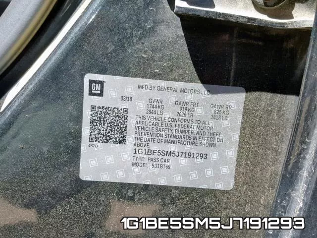 1G1BE5SM5J7191293 фото 2