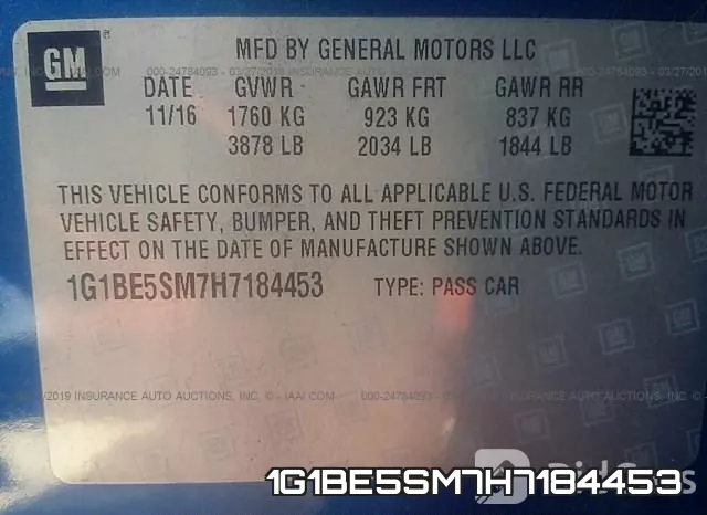 1G1BE5SM7H7184453 фото 10