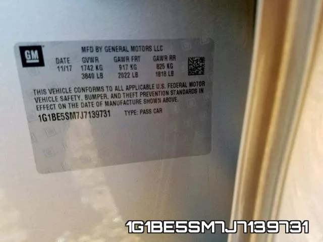 1G1BE5SM7J7139731 фото 2