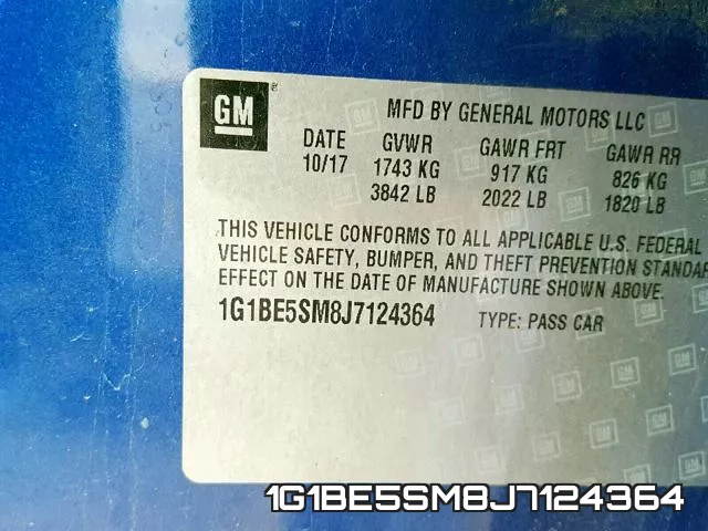 1G1BE5SM8J7124364 фото 2