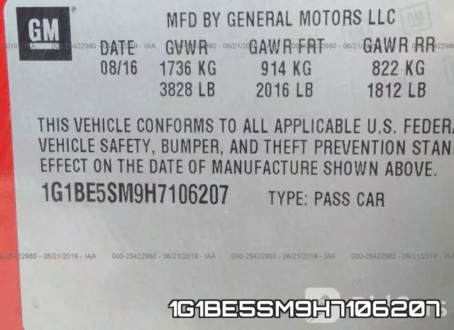 1G1BE5SM9H7106207 фото 10
