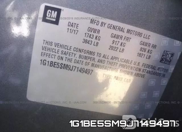 1G1BE5SM9J7149497 фото 10