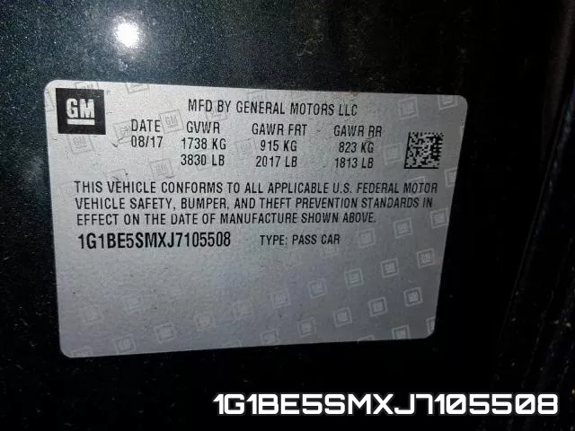 1G1BE5SMXJ7105508 фото 2