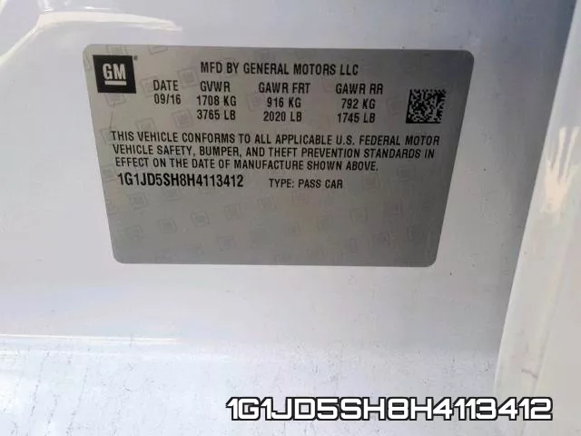 1G1JD5SH8H4113412 фото 2