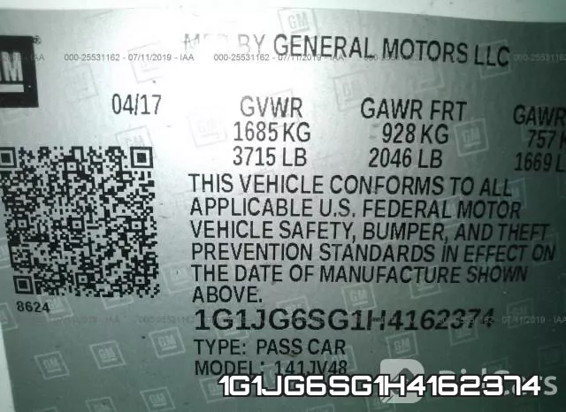 1G1JG6SG1H4162374 фото 10