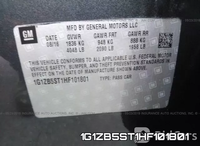 1G1ZB5ST1HF101801 фото 10