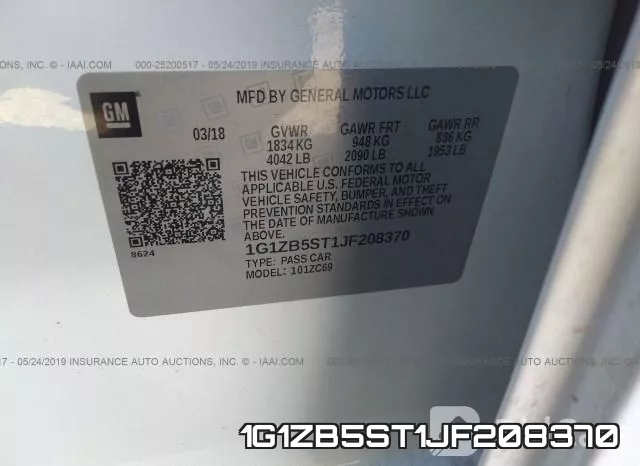 1G1ZB5ST1JF208370 фото 10