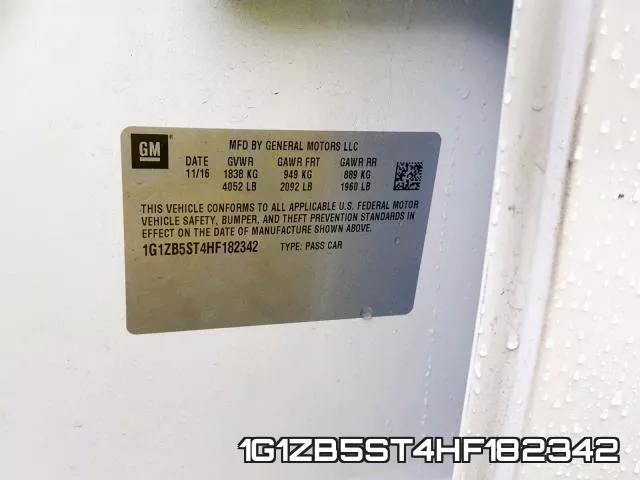 1G1ZB5ST4HF182342 фото 2