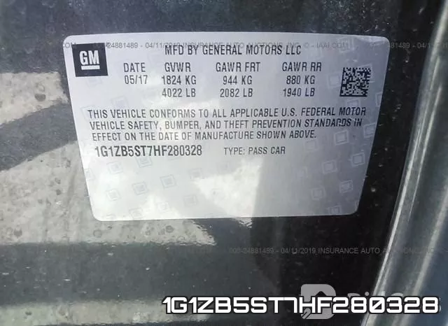 1G1ZB5ST7HF280328 фото 10