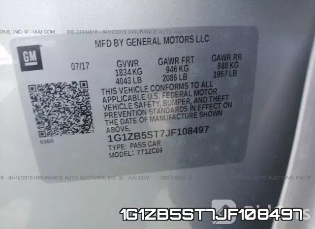 1G1ZB5ST7JF108497 фото 10
