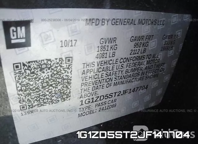 1G1ZD5ST2JF147704 фото 10