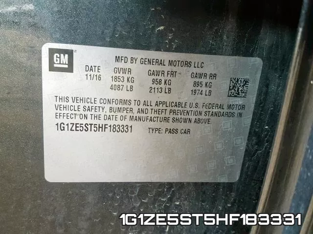 1G1ZE5ST5HF183331 фото 2