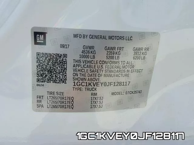 1GC1KVEY0JF128117 фото 2
