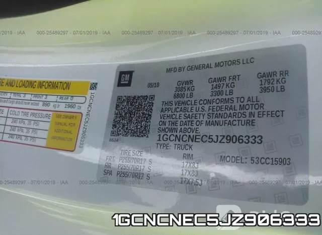 1GCNCNEC5JZ906333 фото 9