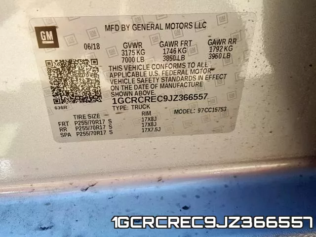 1GCRCREC9JZ366557 фото 2