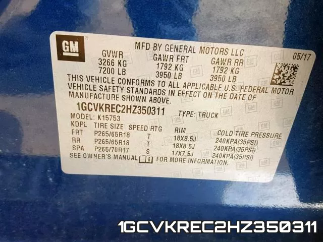 1GCVKREC2HZ350311 фото 2
