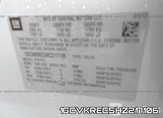 1GCVKREC5HZ217106 фото 10