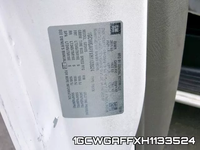 1GCWGAFFXH1133524 фото 2