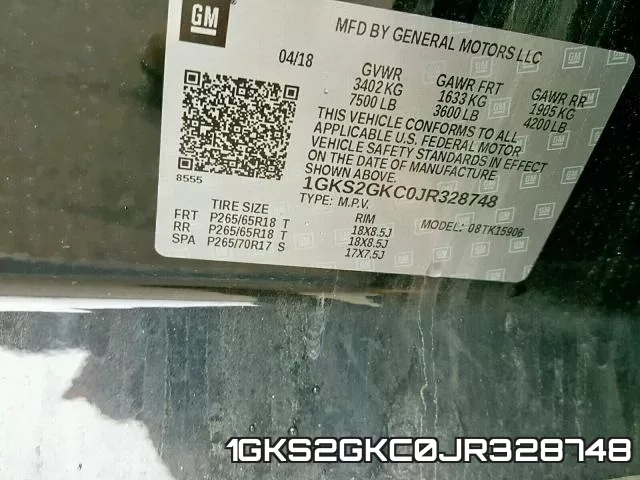 1GKS2GKC0JR328748 фото 2