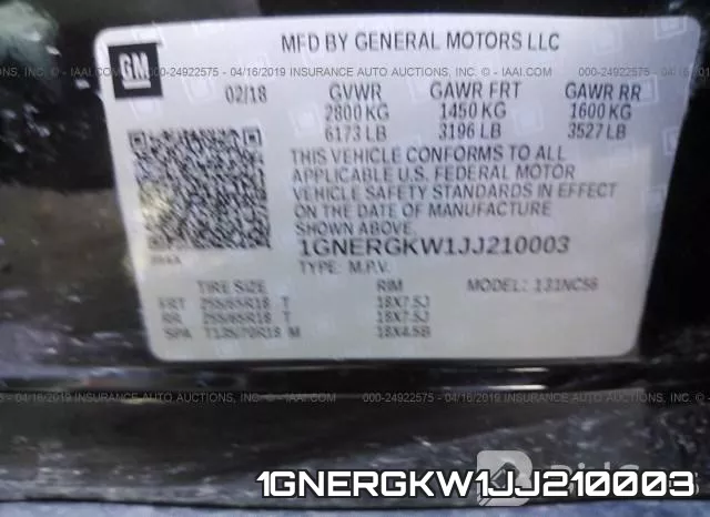 1GNERGKW1JJ210003 фото 10
