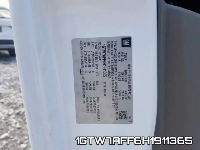 1GTW7AFF6H1911365 фото 2