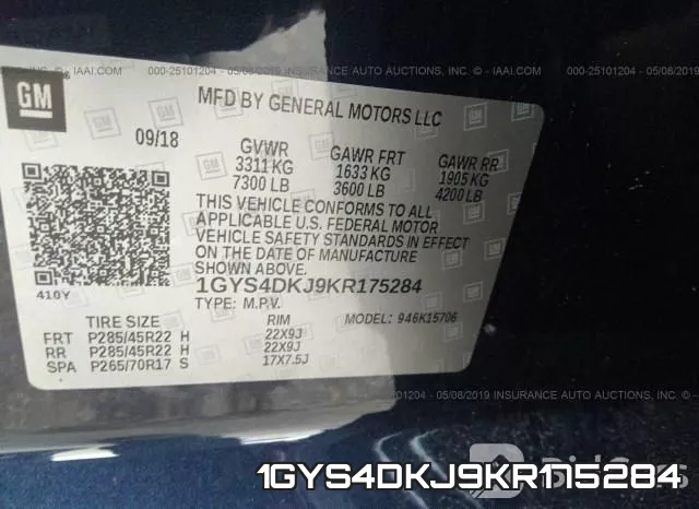 1GYS4DKJ9KR175284 фото 10