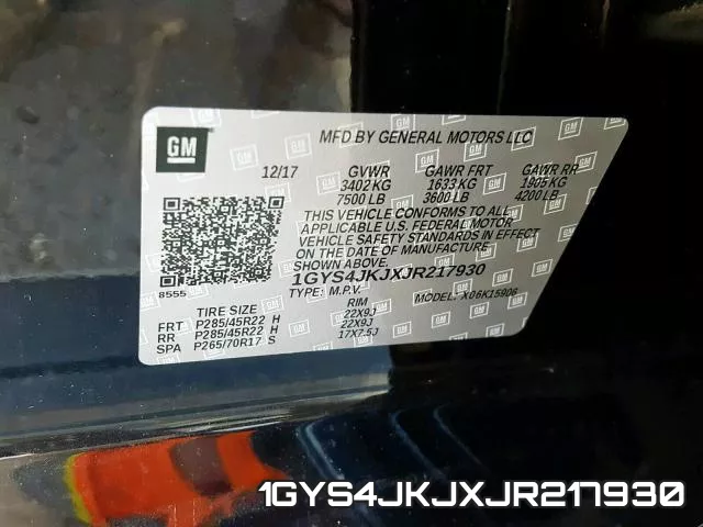 1GYS4JKJXJR217930 фото 2