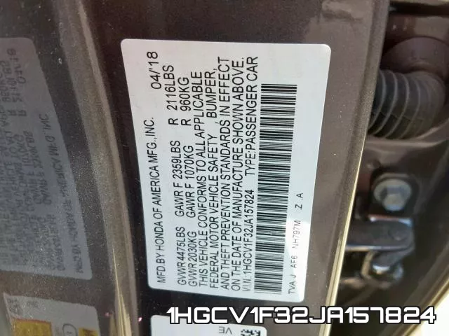 1HGCV1F32JA157824 фото 2