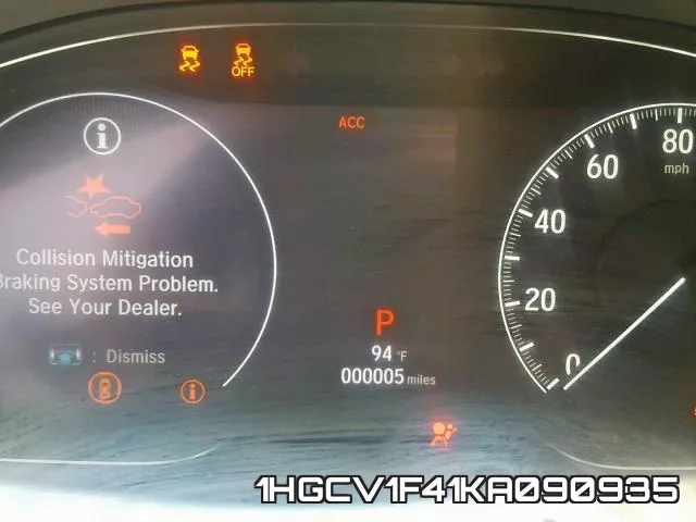 1HGCV1F41KA090935 фото 9
