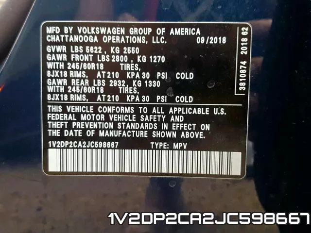 1V2DP2CA2JC598667 фото 2