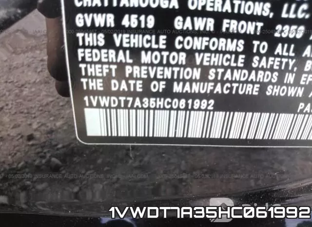 1VWDT7A35HC061992 фото 10