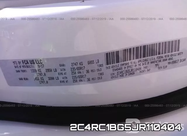 2C4RC1BG5JR110404 фото 10