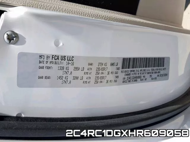 2C4RC1DGXHR609058 фото 2